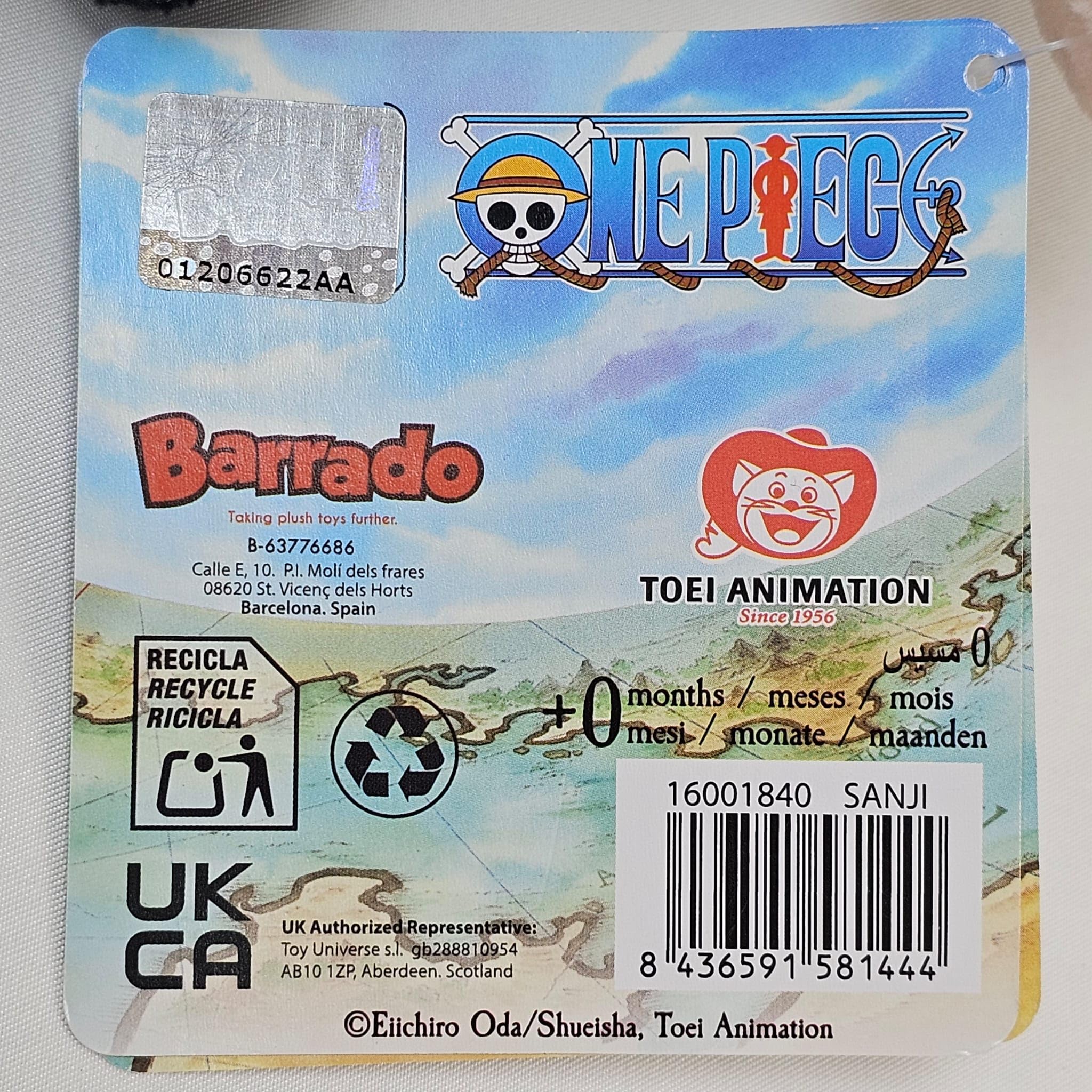 Amazon.com: BARRADO One Piece - One Piece Character Plush - 28 cm